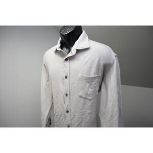 Giasone Soft Dress Shirt Beige Button Up Luxury Long Sleeve Mens Sz XL